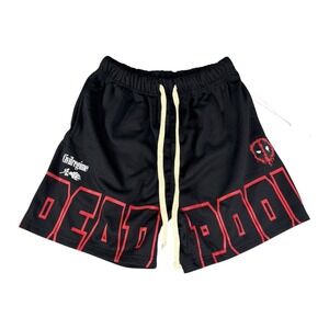 Civil‎ Regime Marvel Deadpool Mesh Basketball Shorts Black Red Mens XS NWT